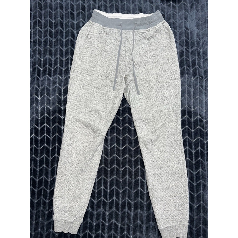 Lululemon Men's At Ease Jogger Pant Grey Textured Tapered Size Small